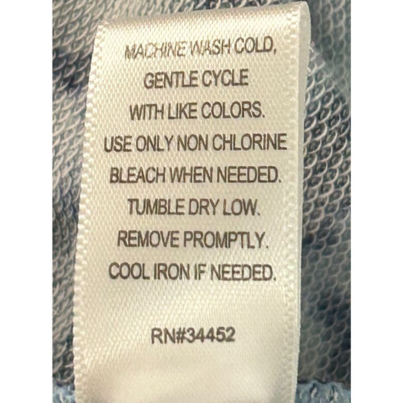 Cuddl Duds Cardigan Womens XL Blue Animal Print One Button Thumbholes Sweater - Picture 8 of 13